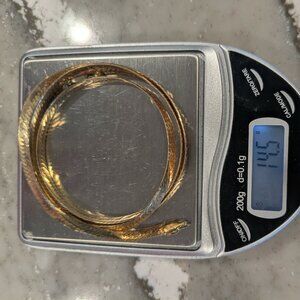 Gold Herringbone Necklace